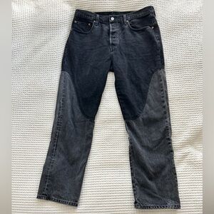 Levi's Two-Tone Black and Gray Straight Jeans